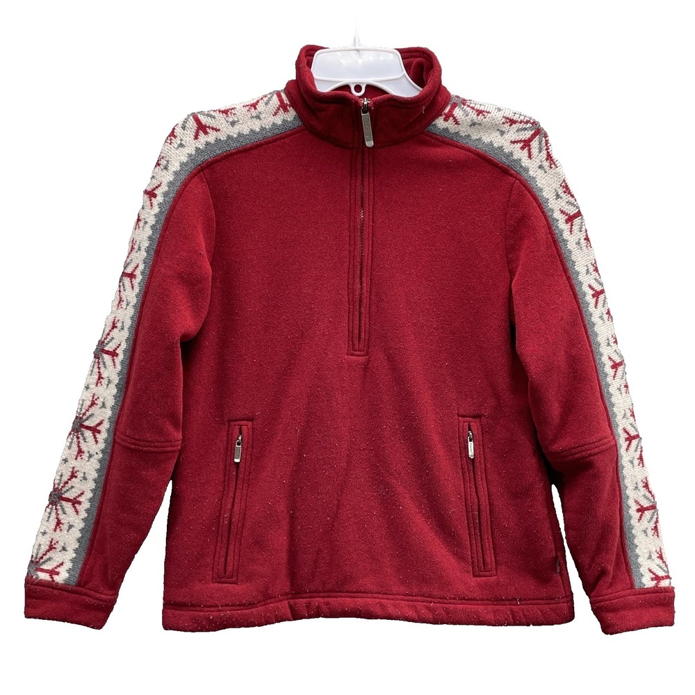 Woolrich Nordic Fleece Pullover Women Small Boho Gorpcore Outdoor Y2k Cabin Hike